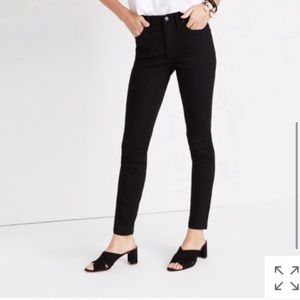 MADEWELL 9” High Rise Skinny ISKO Black Jeans 24